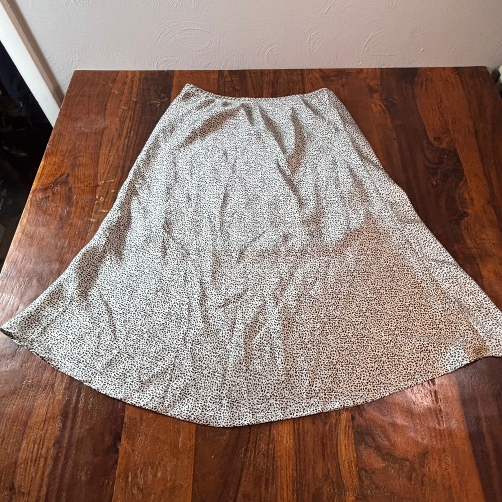 Sienna Sky Womens Cheetah Print A-Line Midi Skirt Lined Large 02CS126